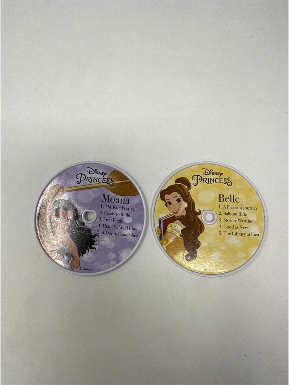 2018 Disney Princess Music Player Fun Belle & Moana Disc WORKS